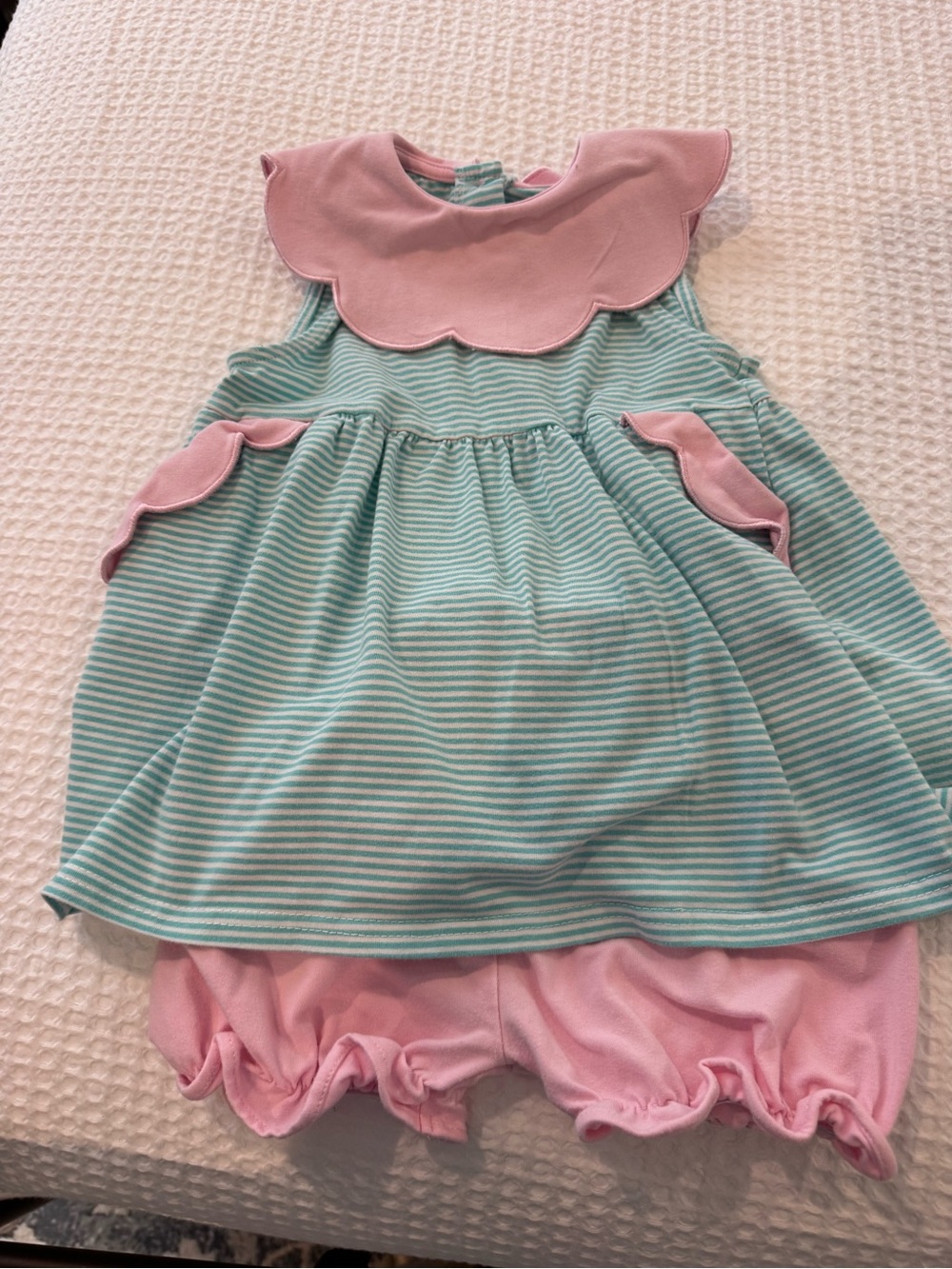 Girls' Mint Stripe & Pink Blooming Playset - Kids Matching Set